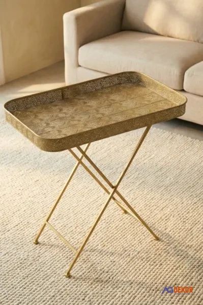 Metal ayaklı sehpa 60x38x60
