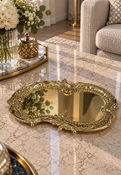 Metal bulut tepsi (altın)