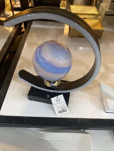 Metal lüks masa lambası ledli siyah
