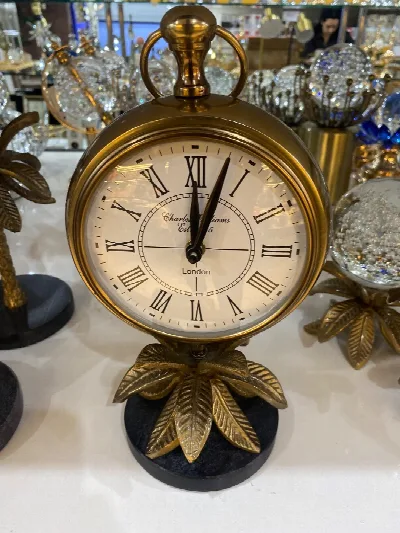 Palmiye metal saat (gümüş)