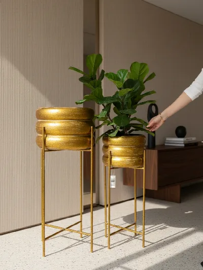 2li otantik metal saksı