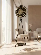 Tripod ayaklı metal çarklı saat — görsel 2