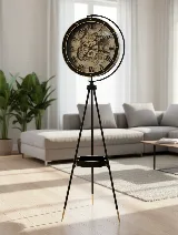 Tripod ayaklı metal çarklı saat — görsel 1