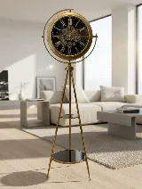 Tripod ayaklı metal çarklı saat — görsel 1