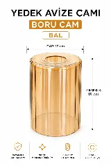 10 cm boru cam sarı — görsel 3