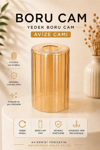 10 cm boru cam sarı