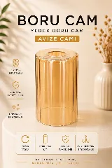 10 cm boru cam sarı — görsel 1
