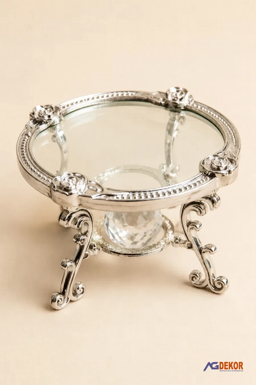 Zamak cam lokumluk (gümüş)