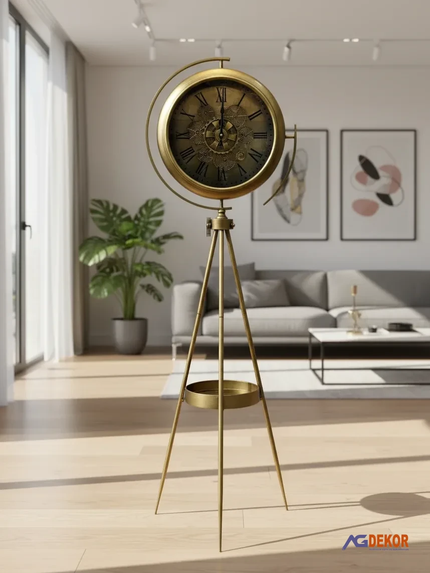 Tripod ayaklı 170cm çarklı ithal saat