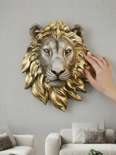 Duvara asmalı aslan büst (küçük)