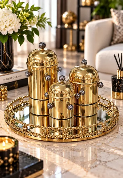 3 lü noktalı kutu (altın)