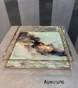 30x30 Tepsi (kahve/gri) — görsel 1