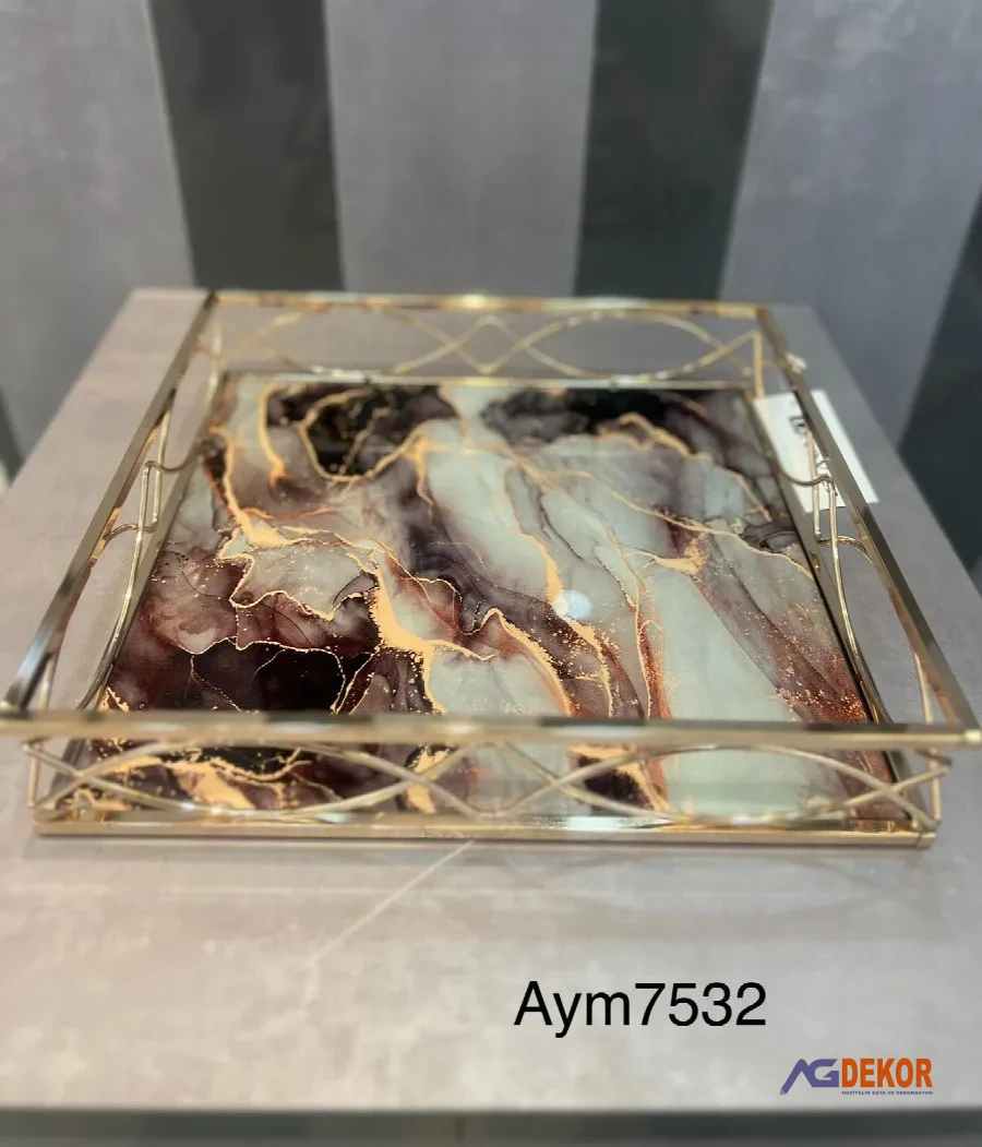 30x30 Tepsi (vişne/krem)