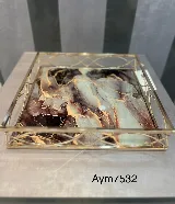 30x30 Tepsi (vişne/krem) — görsel 1