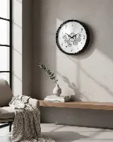 35cm black-silver duvar saati — görsel 1