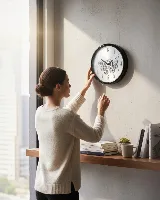 35cm black-silver duvar saati — görsel 5