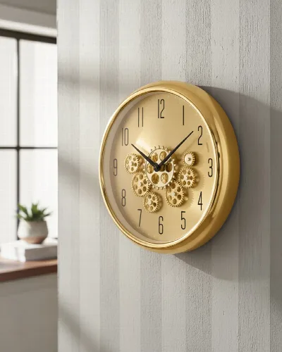 35cm gold duvar saati