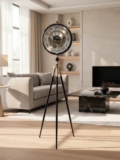 Tripod ayaklı saat (siyah)