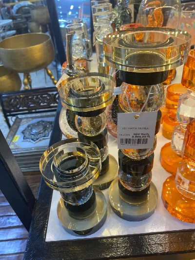3'lü kristal mumluk
