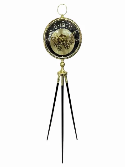 Tripod ayaklı 155cm çarklı ithal saat (altın)