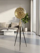 Tripod ayaklı 153cm çarklı ithal saat (altın) — görsel 1