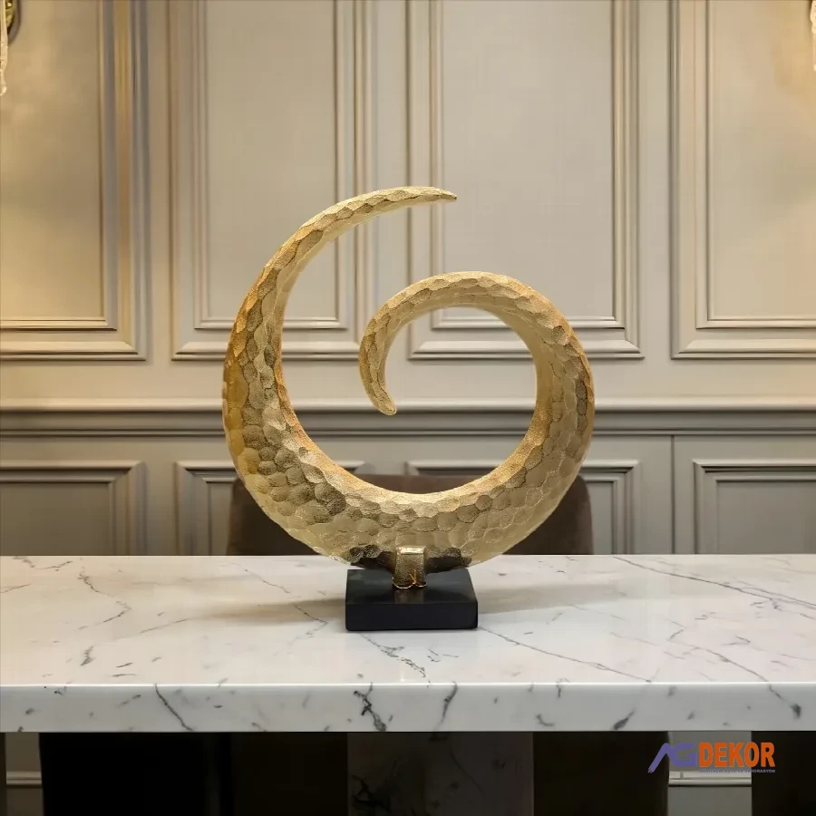 42cm yuvarlak dekor döküm obje