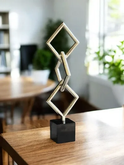 43cm uzun kare döküm gold zincir
