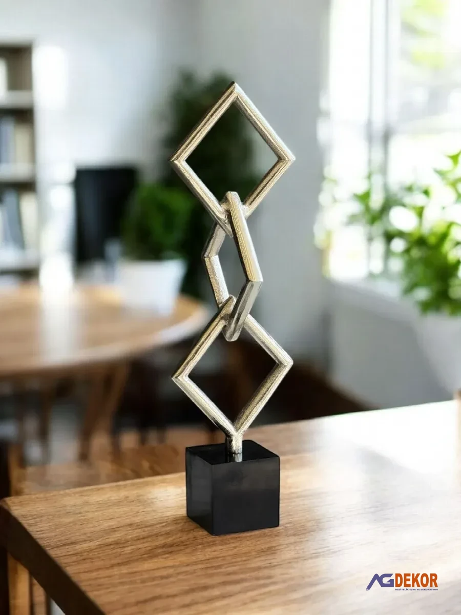 43cm uzun kare döküm gold zincir