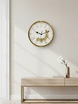 Duvar saati 35 cm (altın/beyaz) — görsel 3