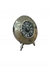 İthal metal masa saati (gümüş) — görsel 1