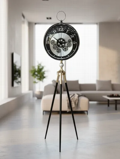 Tripod ayaklı saat (siyah)