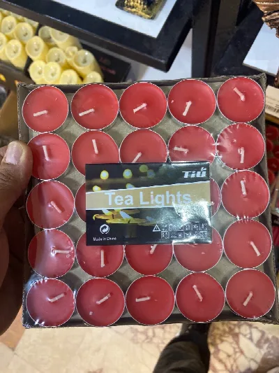 50'li yuvarlak t-light mum