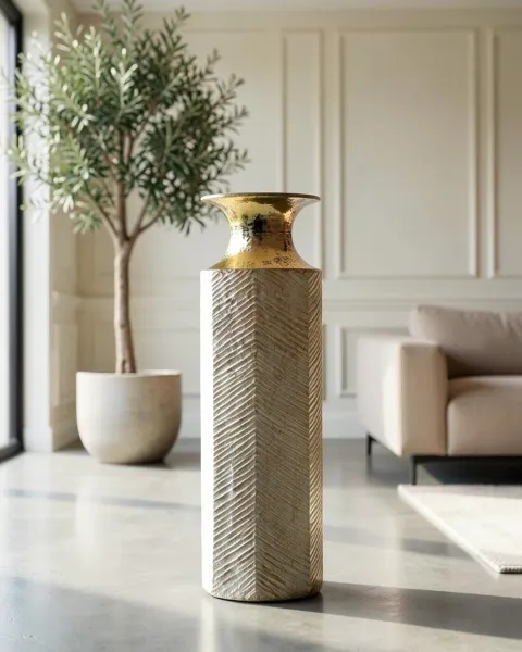 55cm ithal metal vazo