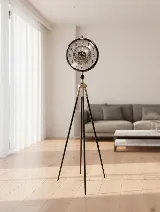 Tripod ayaklı 155cm çarklı ithal saat (siyah/gümüş) — görsel 3