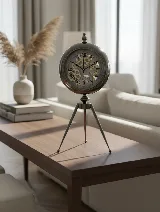 Tripod ayaklı çarklı saat (siyah) — görsel 1