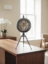 Tripod ayaklı çarklı saat (siyah) — görsel 3