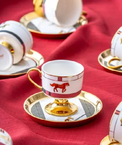 Dolye 6 Kişilik Kahve Fincan Takımı - 90 ml