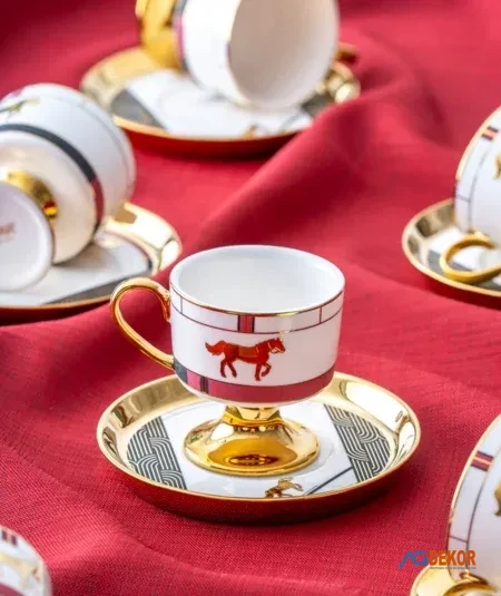 Dolye 6 Kişilik Kahve Fincan Takımı - 90 ml