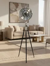 Tripod ayaklı 155cm çarklı ithal saat (gümüş) — görsel 1
