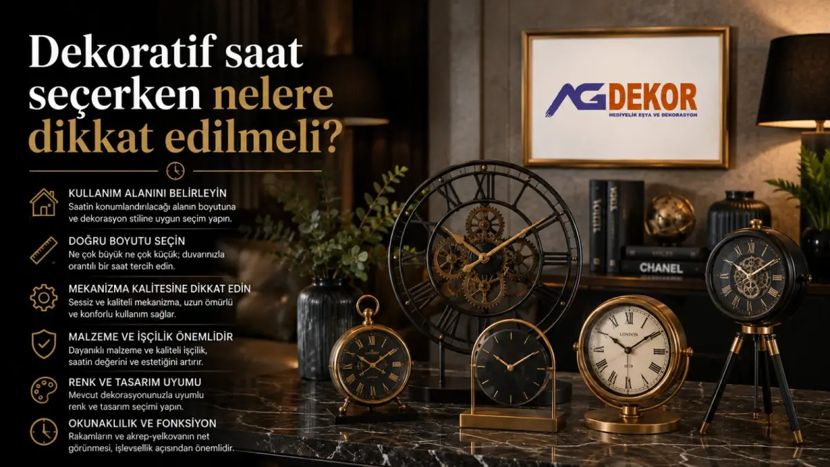 Dekoratif saat seçerken nelere dikkat edilmeli?