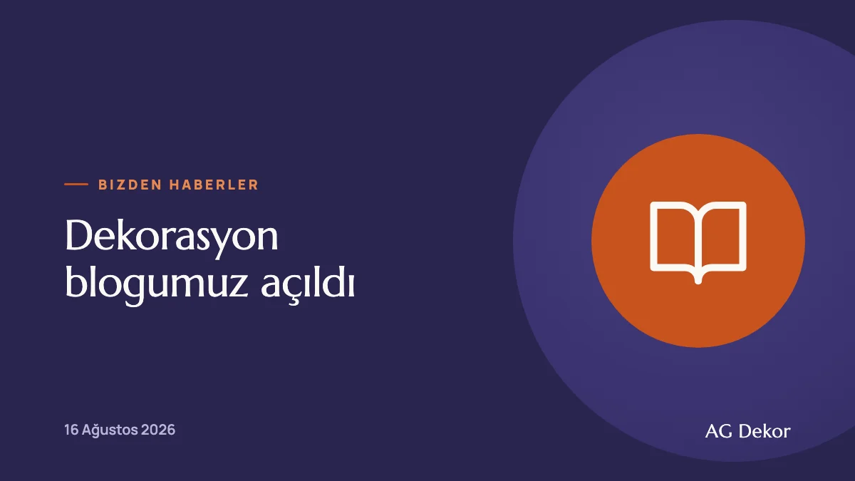 Dekorasyon blogumuz açıldı