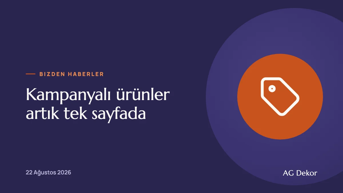 Kampanyalı ürünler artık tek sayfada