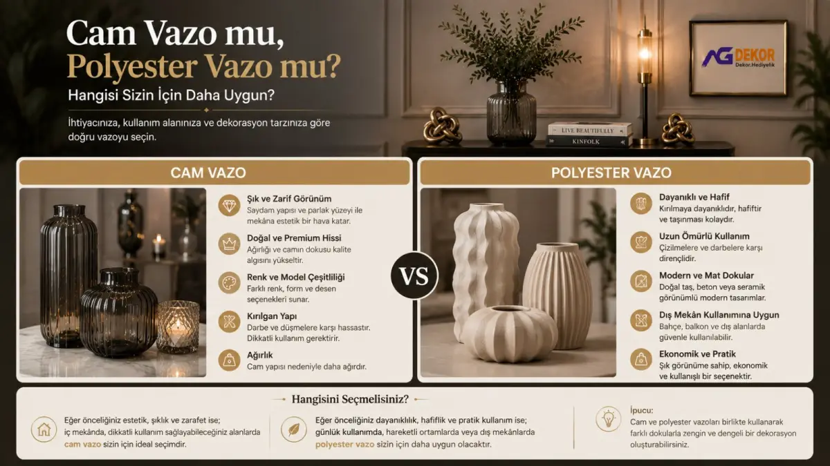 Cam vazo mu polyester vazo mu?